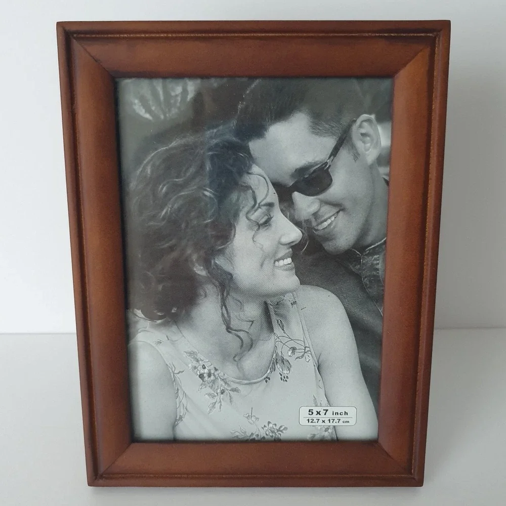 The Cellar Set of 10 Walnut Photo Frames Vintage NEW-in-Box Self-Standing
